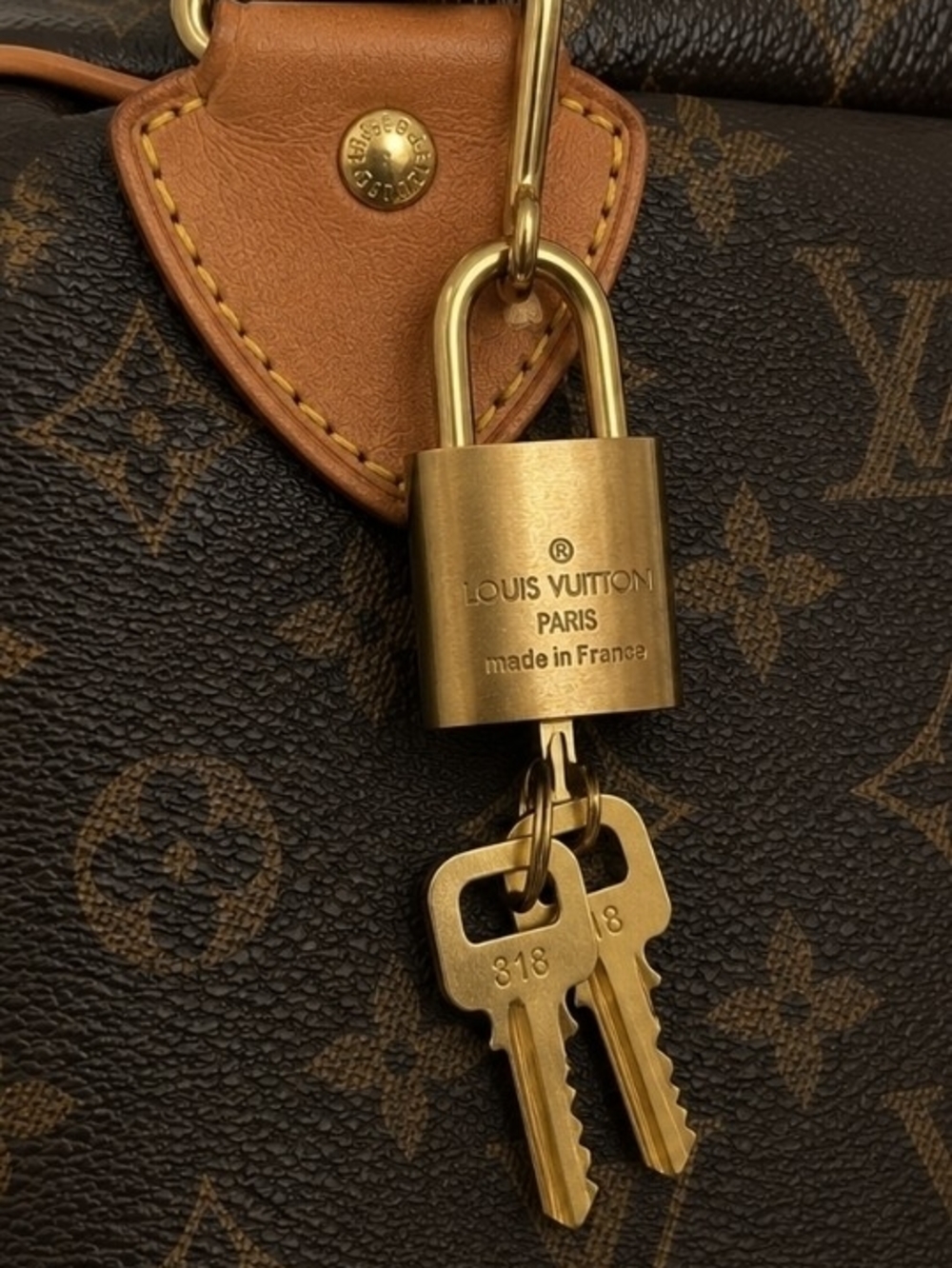 Monogram Padlock with Keys Bag Charm